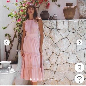 Chic Blush Midi Dress